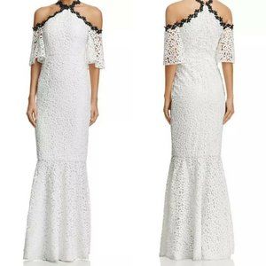 Chemical White Lace Halter Off The Shoulder Gown